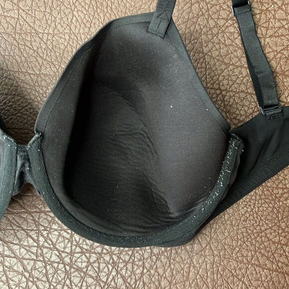 True & Co 38DD Black Full Coverage Lightly Padded Underwire T-Shirt Bra - Picture 7 of 12